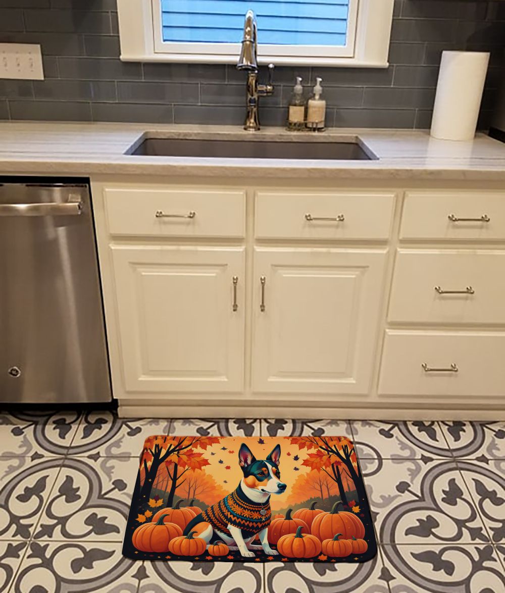 Basenji Fall Memory Foam Kitchen Mat Machine Washable Anti-Fatigue Mat Cushion Comfort Bath Mat or Kitchen Rug